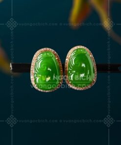 Bông Tai Như Ý Ngọc Bích (VNB-BT816)