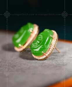 Bông Tai Như Ý Ngọc Bích (VNB-BT816)