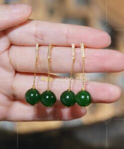 Bông Tai Ngọc Bích Bi 10mm (VNB-BT914)