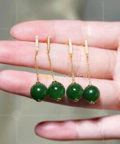 Bông Tai Ngọc Bích Bi 10mm (VNB-BT914)