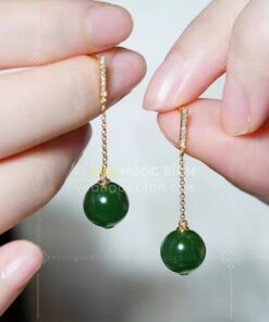 Bông Tai Ngọc Bích Bi 10mm (VNB-BT914)