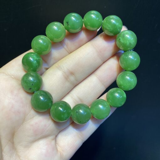 Vòng Tay Ngọc Bích Nephrite Jade 13mm (VNB-VT337)