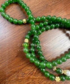 Vòng tay Ngọc Bích 6mm cuốn nhiều vòng 76