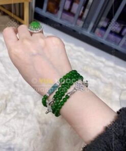 Vòng tay Ngọc Bích 6mm cuốn nhiều vòng 75