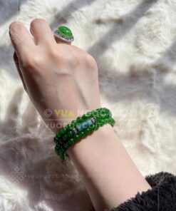 Vòng tay Ngọc Bích 6mm cuốn nhiều vòng 74