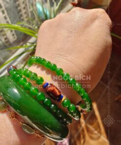 Vòng tay Ngọc Bích 6mm cuốn nhiều vòng 73