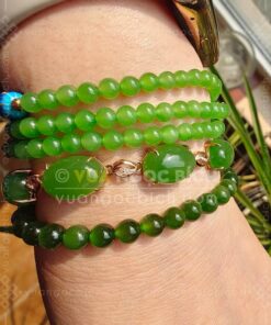 Vòng tay Ngọc Bích 6mm cuốn nhiều vòng 71