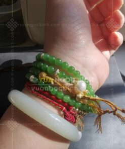 Vòng tay Ngọc Bích 6mm cuốn nhiều vòng 67