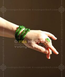 Vòng tay Ngọc Bích 6mm cuốn nhiều vòng 56