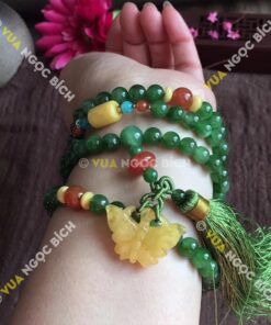 Vòng tay Ngọc Bích 6mm cuốn nhiều vòng 49