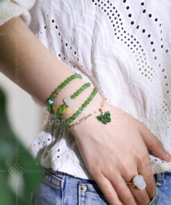 Vòng tay Ngọc Bích 6mm cuốn nhiều vòng 35