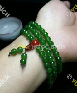 Vòng tay Ngọc Bích 6mm cuốn nhiều vòng 36