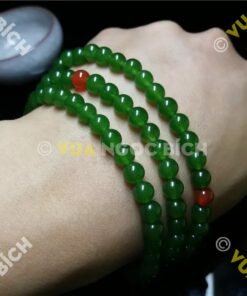 Vòng tay Ngọc Bích 6mm cuốn nhiều vòng 38