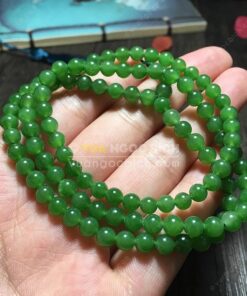Vòng tay Ngọc Bích 6mm cuốn nhiều vòng 21