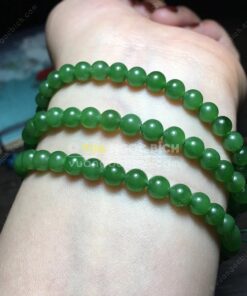 Vòng tay Ngọc Bích 6mm cuốn nhiều vòng 11