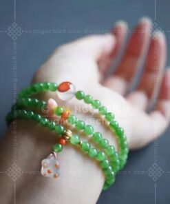 Vòng tay Ngọc Bích 6mm cuốn nhiều vòng 13