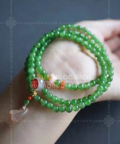 Vòng tay Ngọc Bích 6mm cuốn nhiều vòng 14