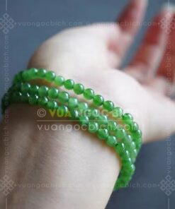 Vòng tay Ngọc Bích 6mm cuốn nhiều vòng 15