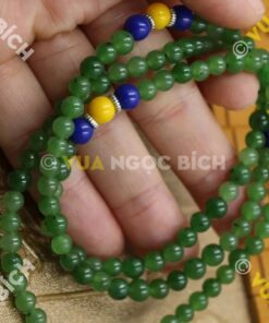 Vòng tay Ngọc Bích 6mm cuốn nhiều vòng 17