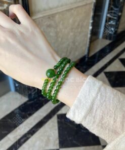 Vòng tay Ngọc Bích 6mm cuốn nhiều vòng 8