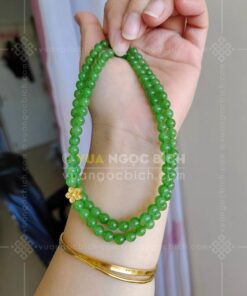 Vòng tay Ngọc Bích 6mm cuốn nhiều vòng 79