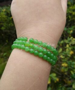 Vòng tay Ngọc Bích 6mm cuốn nhiều vòng 5