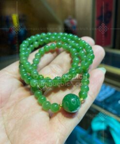 Vòng tay Ngọc Bích 6mm cuốn nhiều vòng 4