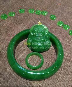 Vòng Tay Ngọc Bích Bản Liền VVIP NI 55 (VNB-VT087)