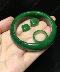 Vòng Tay Ngọc Bích Bản Liền VVIP NI 55 (VNB-VT087) 5