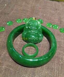 Vòng Tay Ngọc Bích Bản Liền VVIP NI 55 (VNB-VT087)