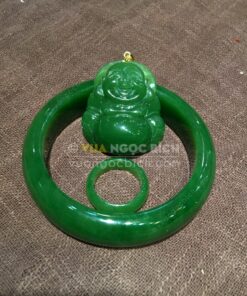 Vòng Tay Ngọc Bích Bản Liền VVIP NI 55 (VNB-VT087)