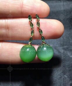 Bông Tai Ngọc Bích Bi 10mm VVIP (VNB-BT946)