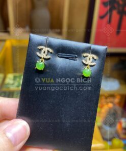 Bông Tai Ngọc Bích Kiểu Chanel (VNB-BT334)