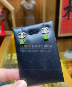 Bông Tai Ngọc Bích Kiểu Chanel (VNB-BT334)