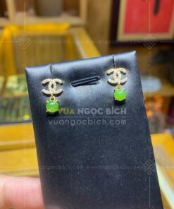 Bông Tai Ngọc Bích Kiểu Chanel (VNB-BT334)