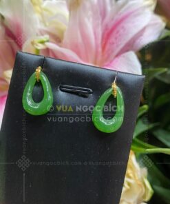 Bông tai Ngọc Bích Kiểu Giọt Nước VIP (VNB-BT332)