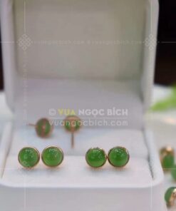 Bông Tai Ngọc Bích Nephrite Jade (VNB-BT945)