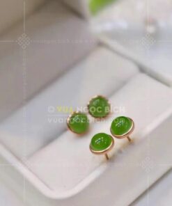 Bông Tai Ngọc Bích Nephrite Jade (VNB-BT945)