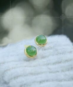 Bông Tai Ngọc Bích Nephrite Jade (VNB-BT945)
