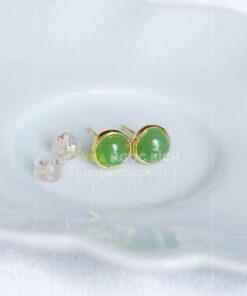 Bông Tai Ngọc Bích Nephrite Jade (VNB-BT945)