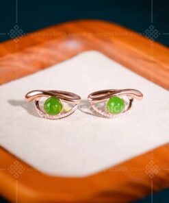 Bông Tai Vàng 14k Ngọc Bích (VNB-BT900)