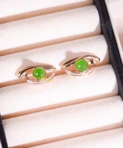 Bông Tai Vàng 14k Ngọc Bích (VNB-BT900)