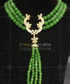 Chuỗi Cổ Ngọc Bích 8mm Mix Khoá Vàng 18k Mix Kim Cương VVIP (VNB-CC959) 51 Chuỗi Cổ Ngọc Bích 8mm Mix Khoá Vàng 18k Mix Kim Cương VVIP (VNB-CC959)