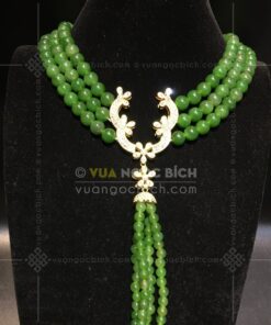 Chuỗi Cổ Ngọc Bích 8mm Mix Khoá Vàng 18k Mix Kim Cương VVIP (VNB-CC959) 49 Chuỗi Cổ Ngọc Bích 8mm Mix Khoá Vàng 18k Mix Kim Cương VVIP (VNB-CC959)