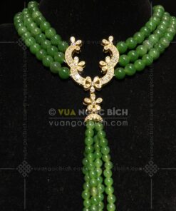 Chuỗi Cổ Ngọc Bích 8mm Mix Khoá Vàng 18k Mix Kim Cương VVIP (VNB-CC959) 45 Chuỗi Cổ Ngọc Bích 8mm Mix Khoá Vàng 18k Mix Kim Cương VVIP (VNB-CC959)