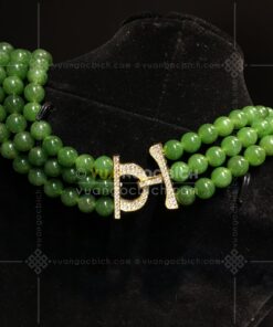 Chuỗi Cổ Ngọc Bích 8mm Mix Khoá Vàng 18k Mix Kim Cương VVIP (VNB-CC959) 43 Chuỗi Cổ Ngọc Bích 8mm Mix Khoá Vàng 18k Mix Kim Cương VVIP (VNB-CC959)