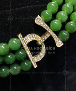 Chuỗi Cổ Ngọc Bích 8mm Mix Khoá Vàng 18k Mix Kim Cương VVIP (VNB-CC959) 41 Chuỗi Cổ Ngọc Bích 8mm Mix Khoá Vàng 18k Mix Kim Cương VVIP (VNB-CC959)