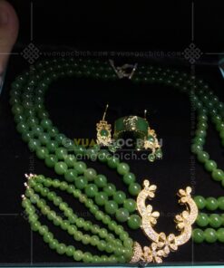 Chuỗi Cổ Ngọc Bích 8mm Mix Khoá Vàng 18k Mix Kim Cương VVIP (VNB-CC959) 63 Chuỗi Cổ Ngọc Bích 8mm Mix Khoá Vàng 18k Mix Kim Cương VVIP (VNB-CC959) 7