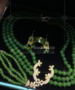 Chuỗi Cổ Ngọc Bích 8mm Mix Khoá Vàng 18k Mix Kim Cương VVIP (VNB-CC959) 62 Chuỗi Cổ Ngọc Bích 8mm Mix Khoá Vàng 18k Mix Kim Cương VVIP (VNB-CC959) 6