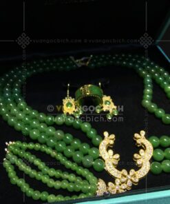 Chuỗi Cổ Ngọc Bích 8mm Mix Khoá Vàng 18k Mix Kim Cương VVIP (VNB-CC959) 58 Chuỗi Cổ Ngọc Bích 8mm Mix Khoá Vàng 18k Mix Kim Cương VVIP (VNB-CC959) 2